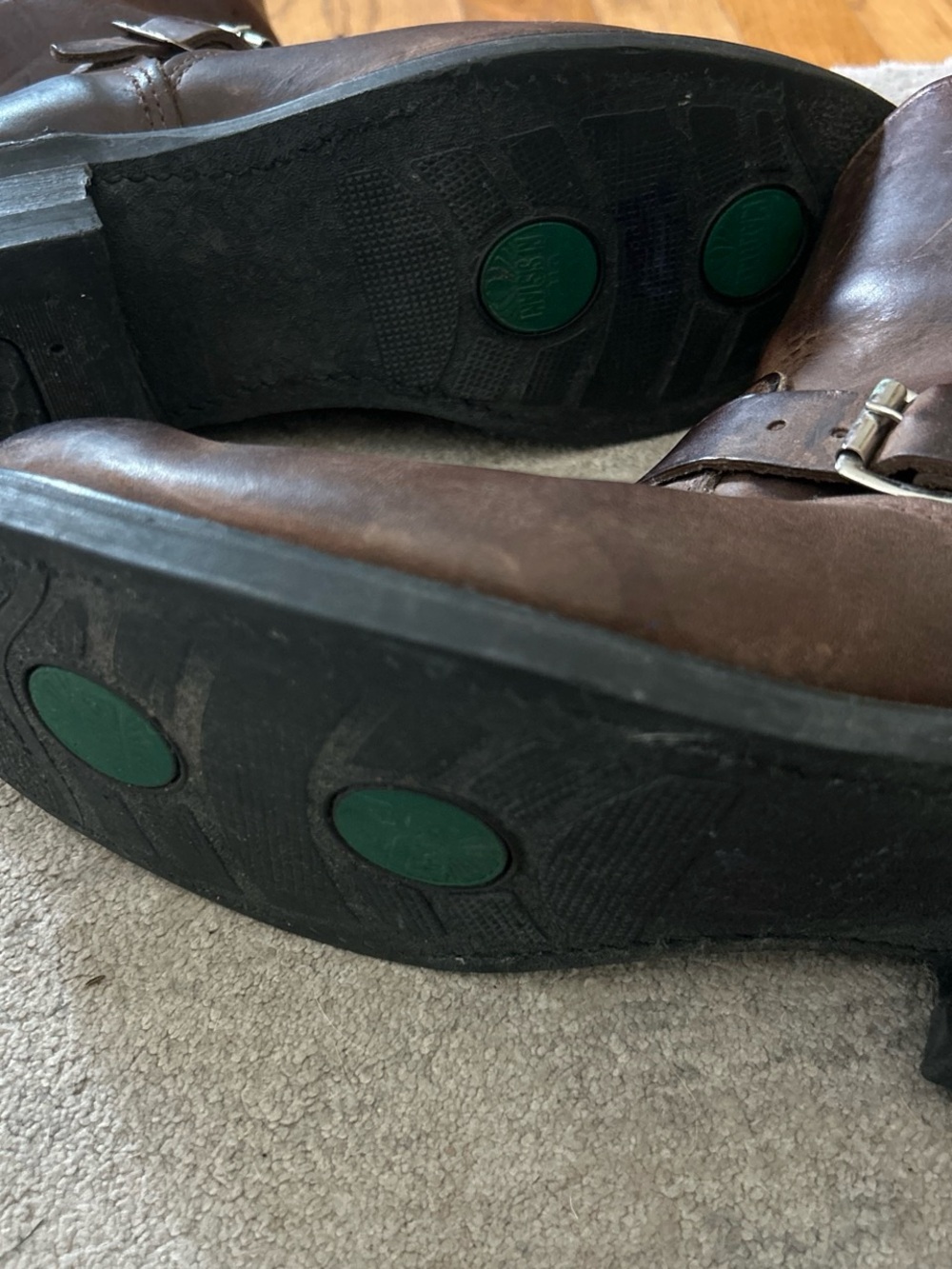Frye Brown Leather Harness Engineer Boots - Picture 9 of 9